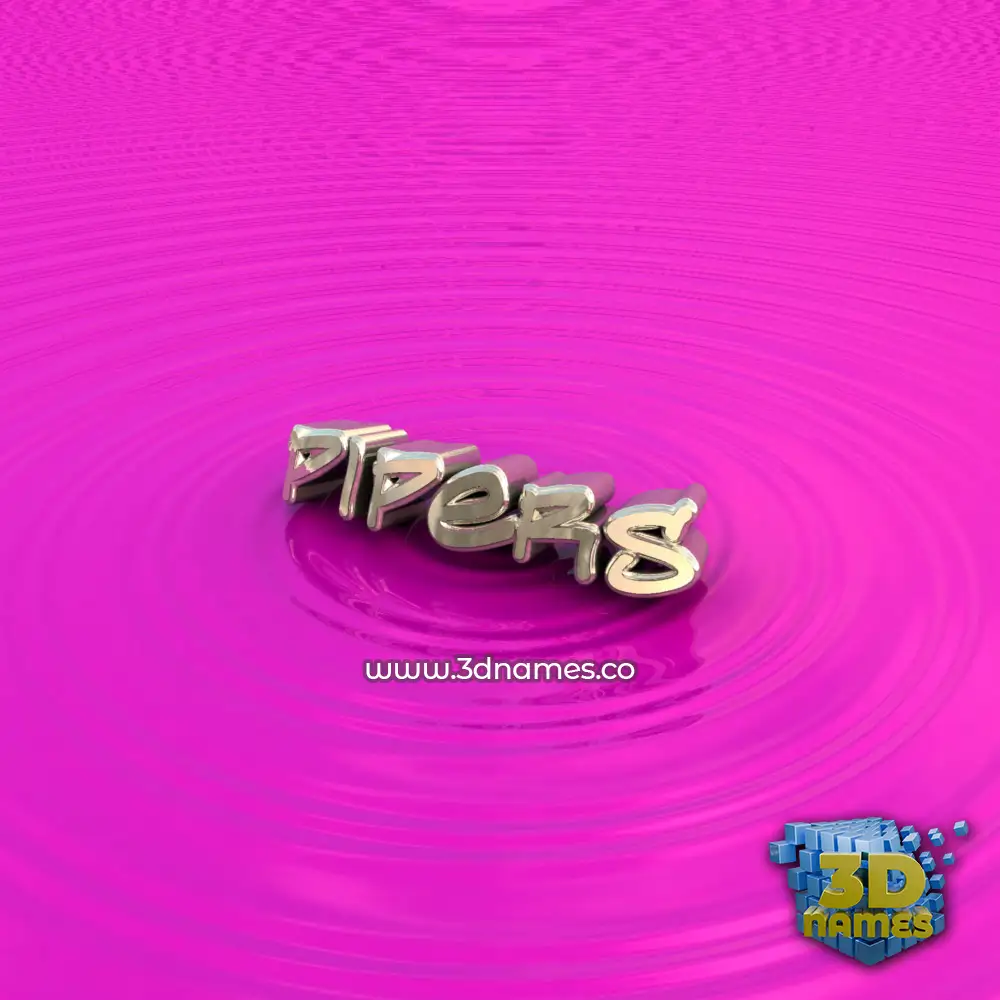 pipers in Pink Graffiti style - 3D name wallpaper