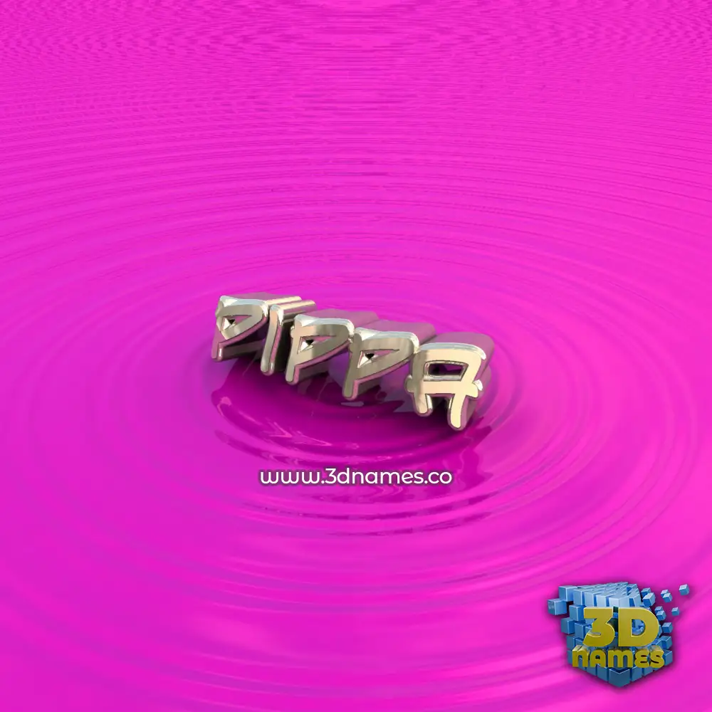 pippa in Pink Graffiti style - 3D name wallpaper