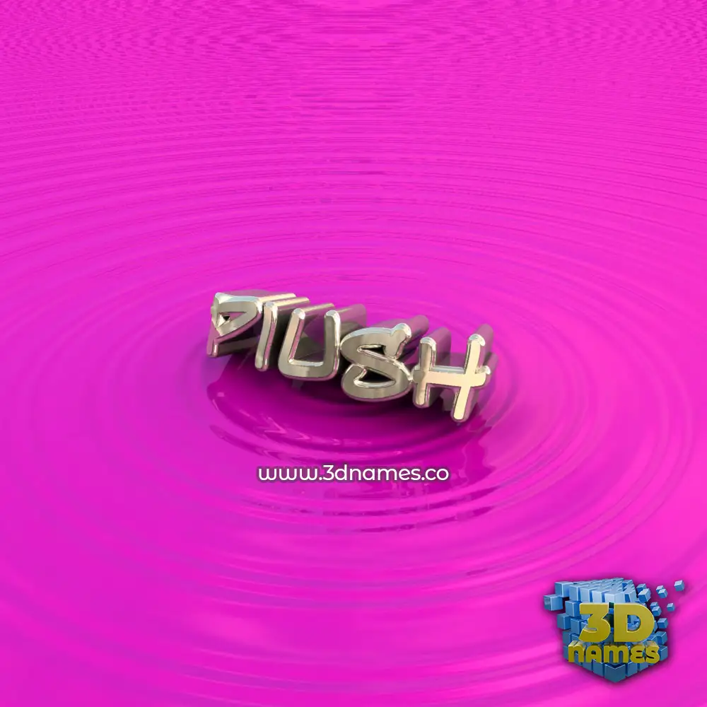 piush in Pink Graffiti style - 3D name wallpaper