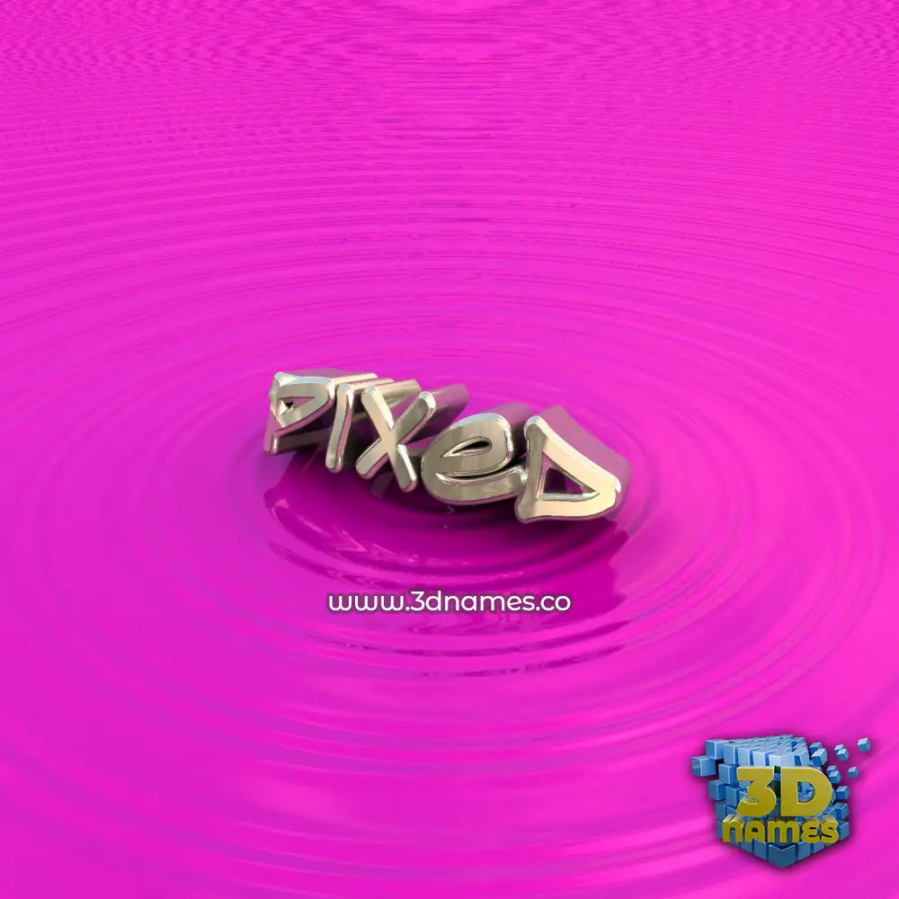 pixed in Pink Graffiti style - 3D name wallpaper