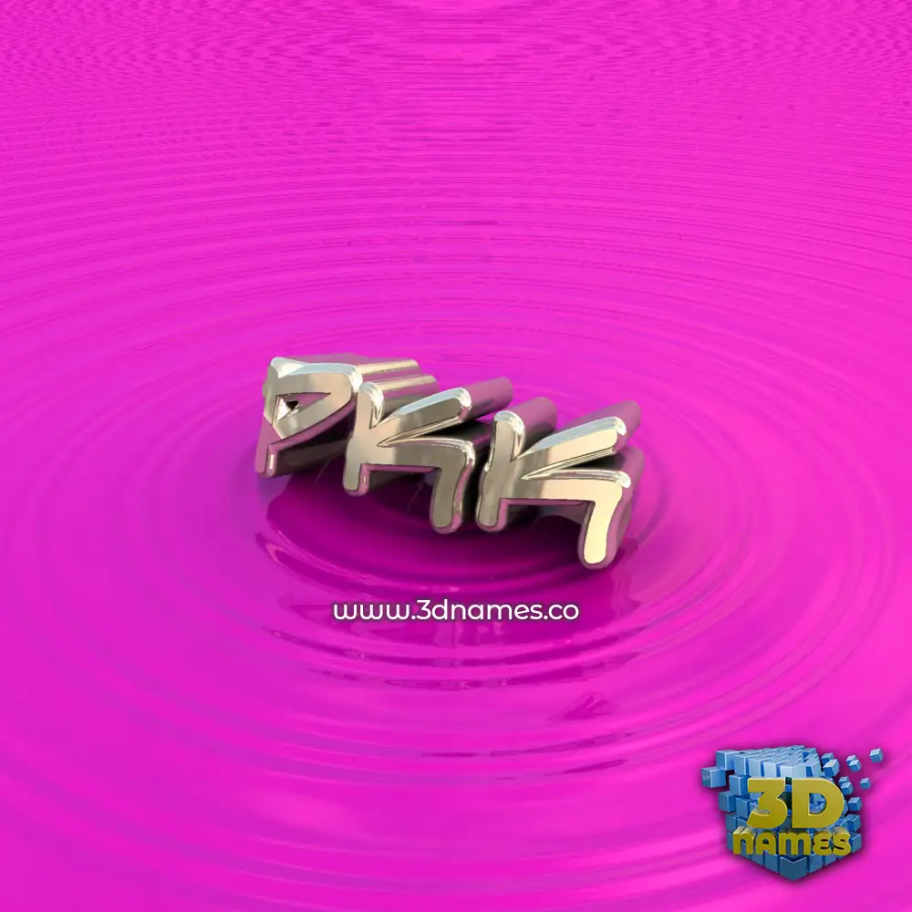 pkk in Pink Graffiti style - 3D name wallpaper