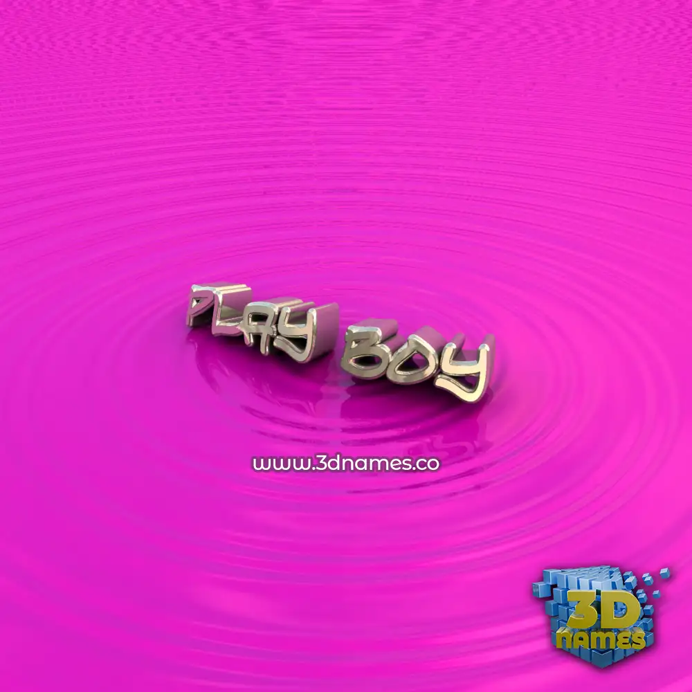 play boy in Pink Graffiti style - 3D name wallpaper