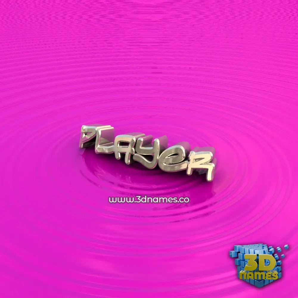 player in Pink Graffiti style - 3D name wallpaper