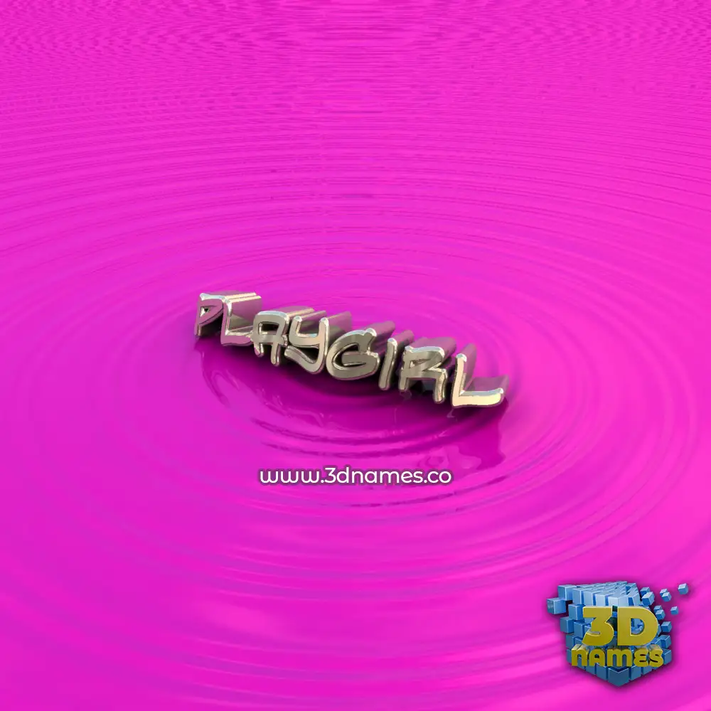 playgirl in Pink Graffiti style - 3D name wallpaper