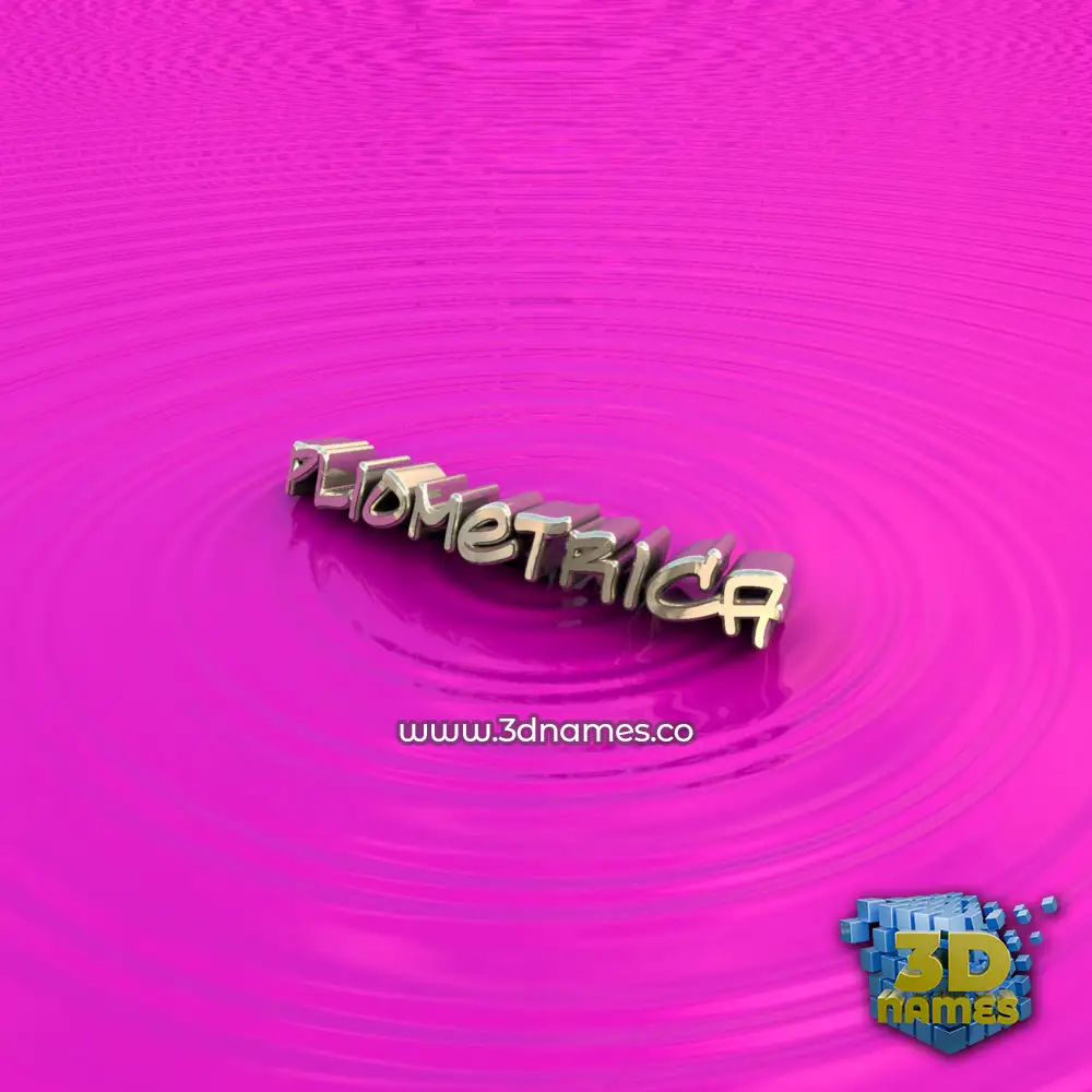 pliometrica in Pink Graffiti style - 3D name wallpaper