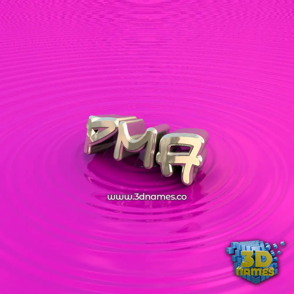 pma in Pink Graffiti style - 3D name wallpaper