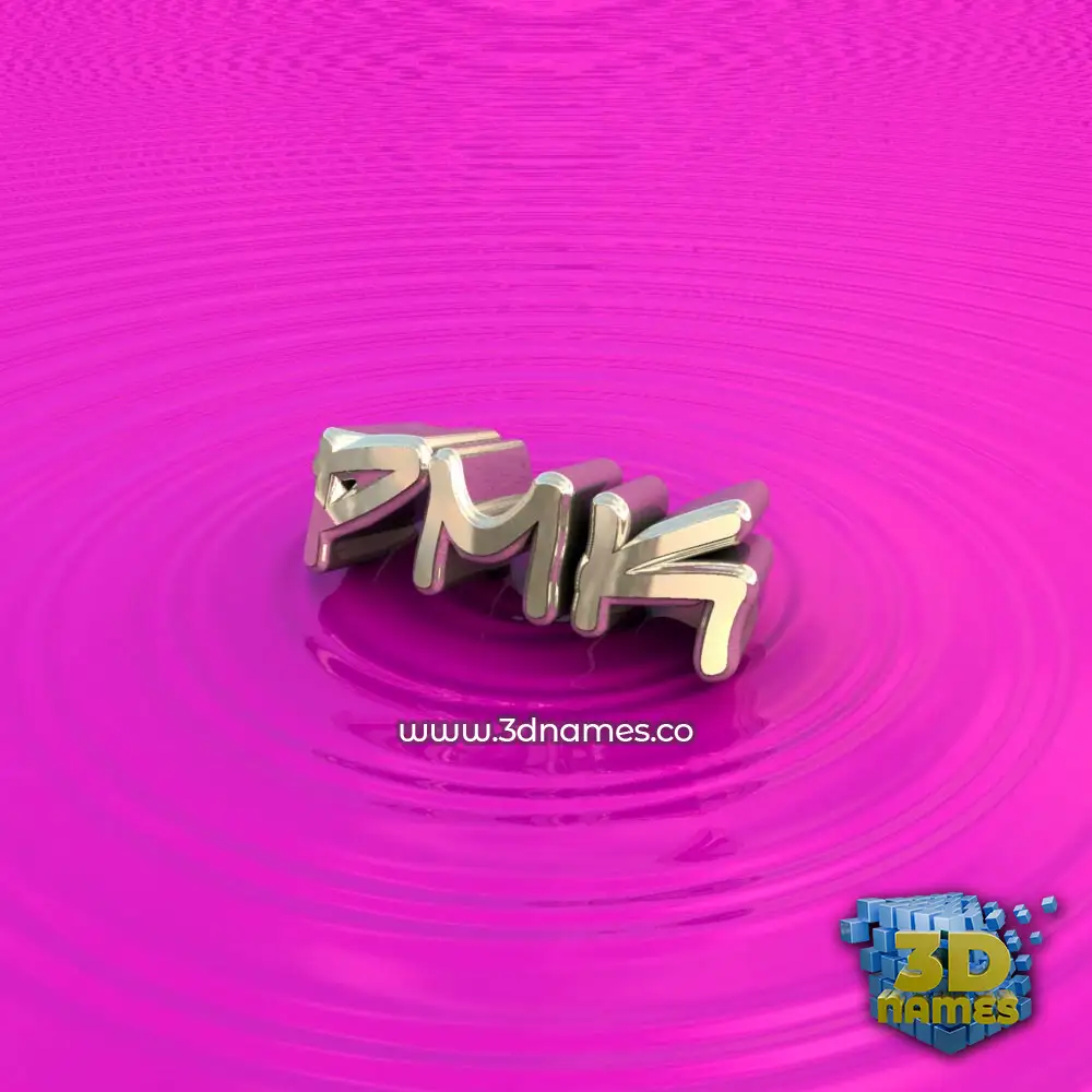 pmk in Pink Graffiti style - 3D name wallpaper