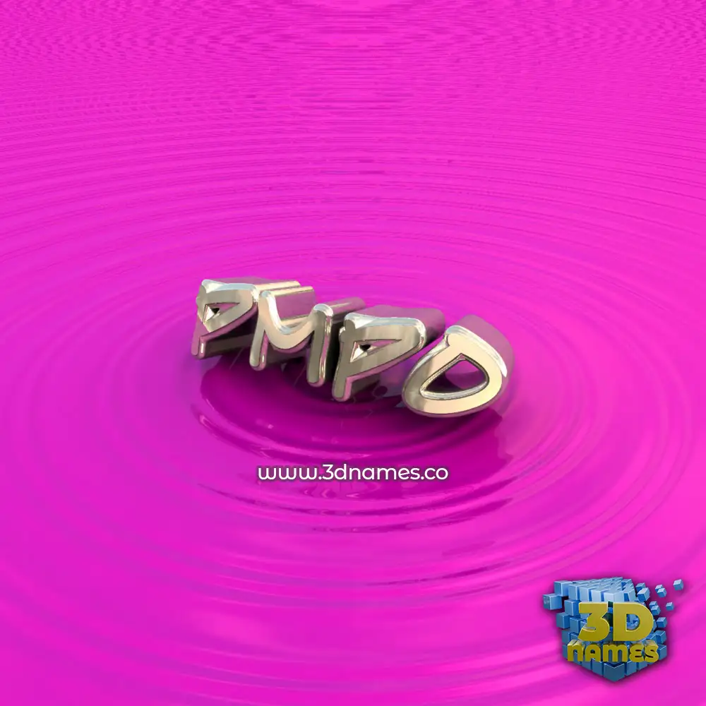 pmpo in Pink Graffiti style - 3D name wallpaper