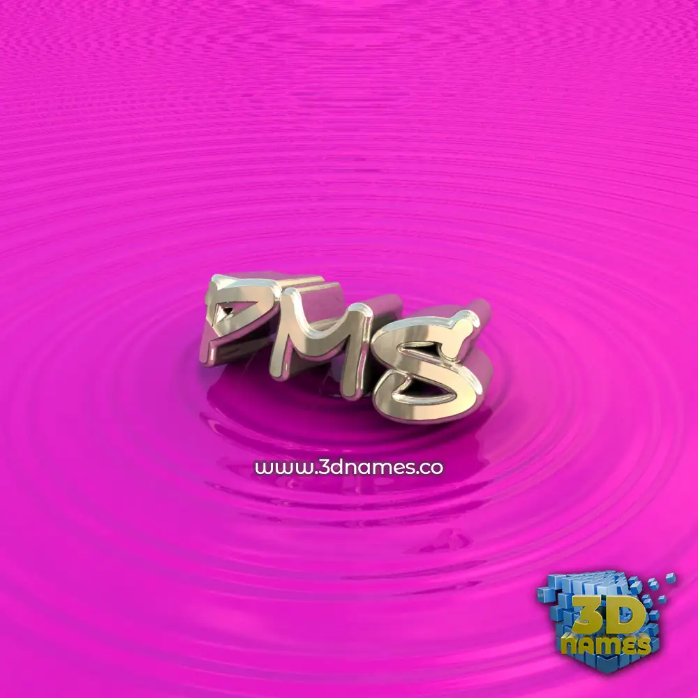 pms in Pink Graffiti style - 3D name wallpaper