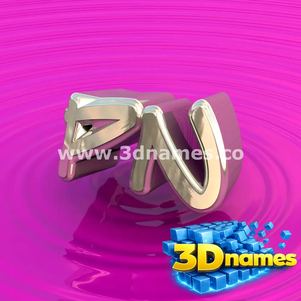 pn in Pink Graffiti style - 3D name wallpaper