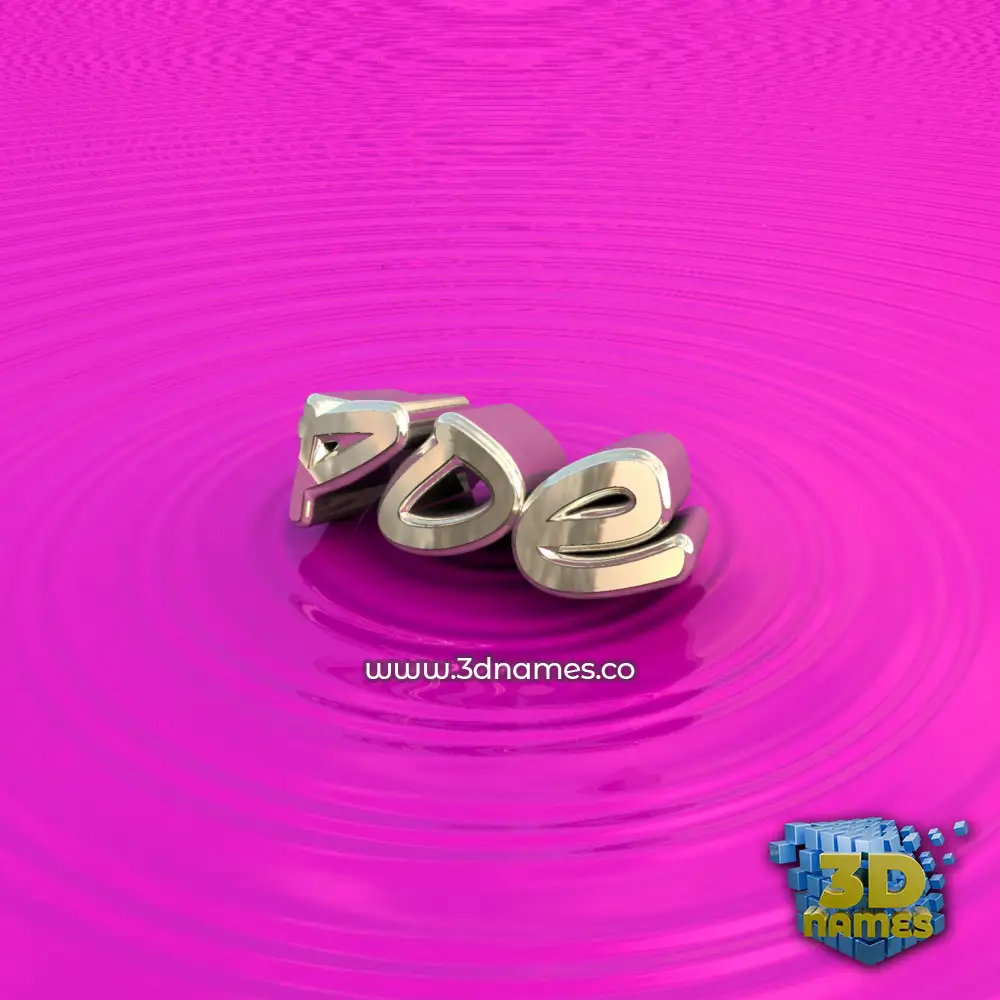 poe in Pink Graffiti style - 3D name wallpaper