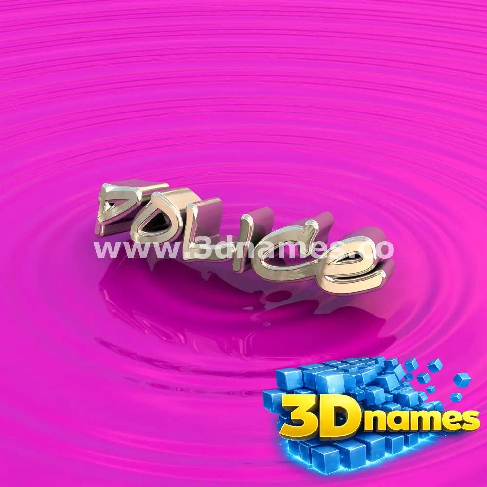 police in Pink Graffiti style - 3D name wallpaper
