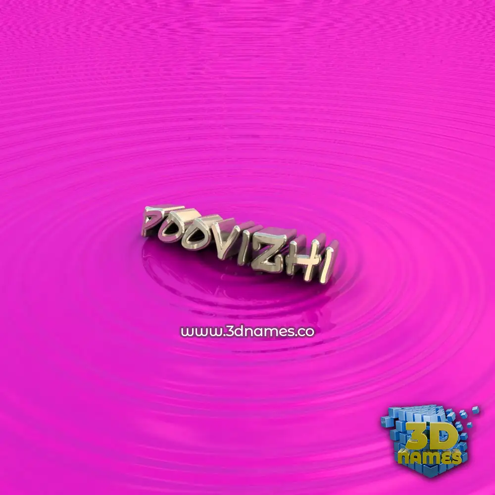 poovizhi in Pink Graffiti style - 3D name wallpaper