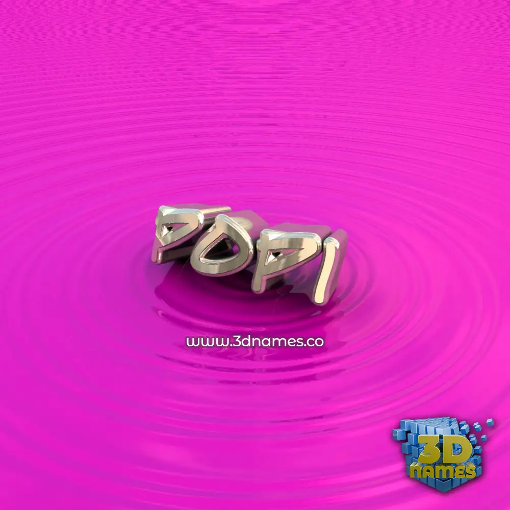 popi in Pink Graffiti style - 3D name wallpaper