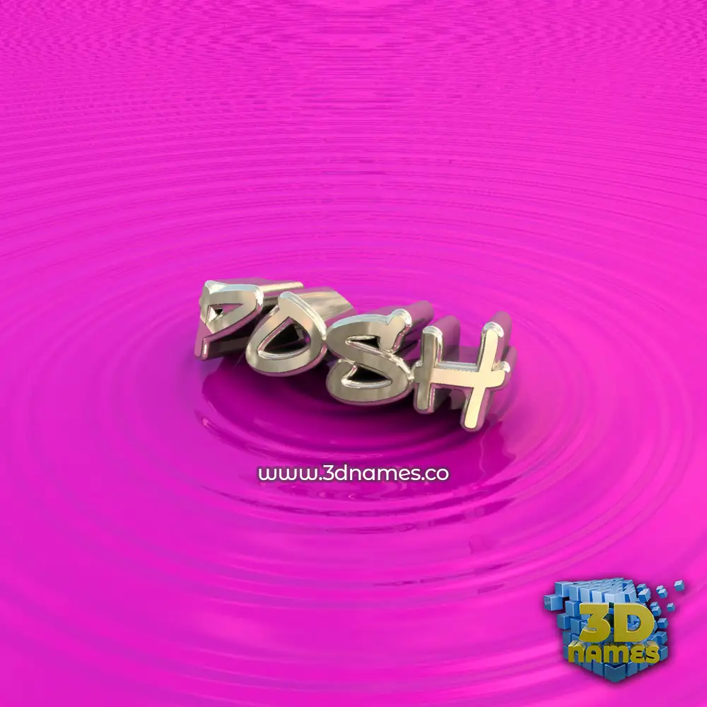 posh in Pink Graffiti style - 3D name wallpaper