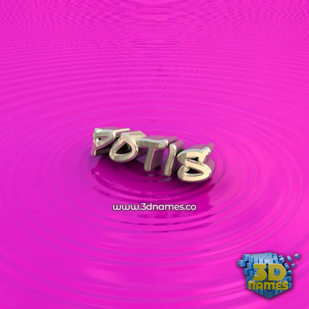 potis in Pink Graffiti style - 3D name wallpaper