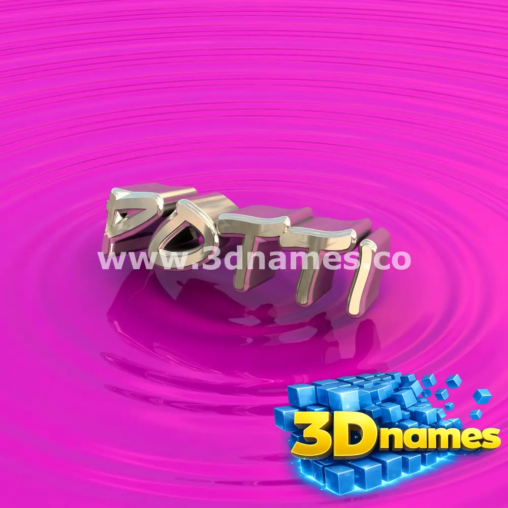 potti in Pink Graffiti style - 3D name wallpaper