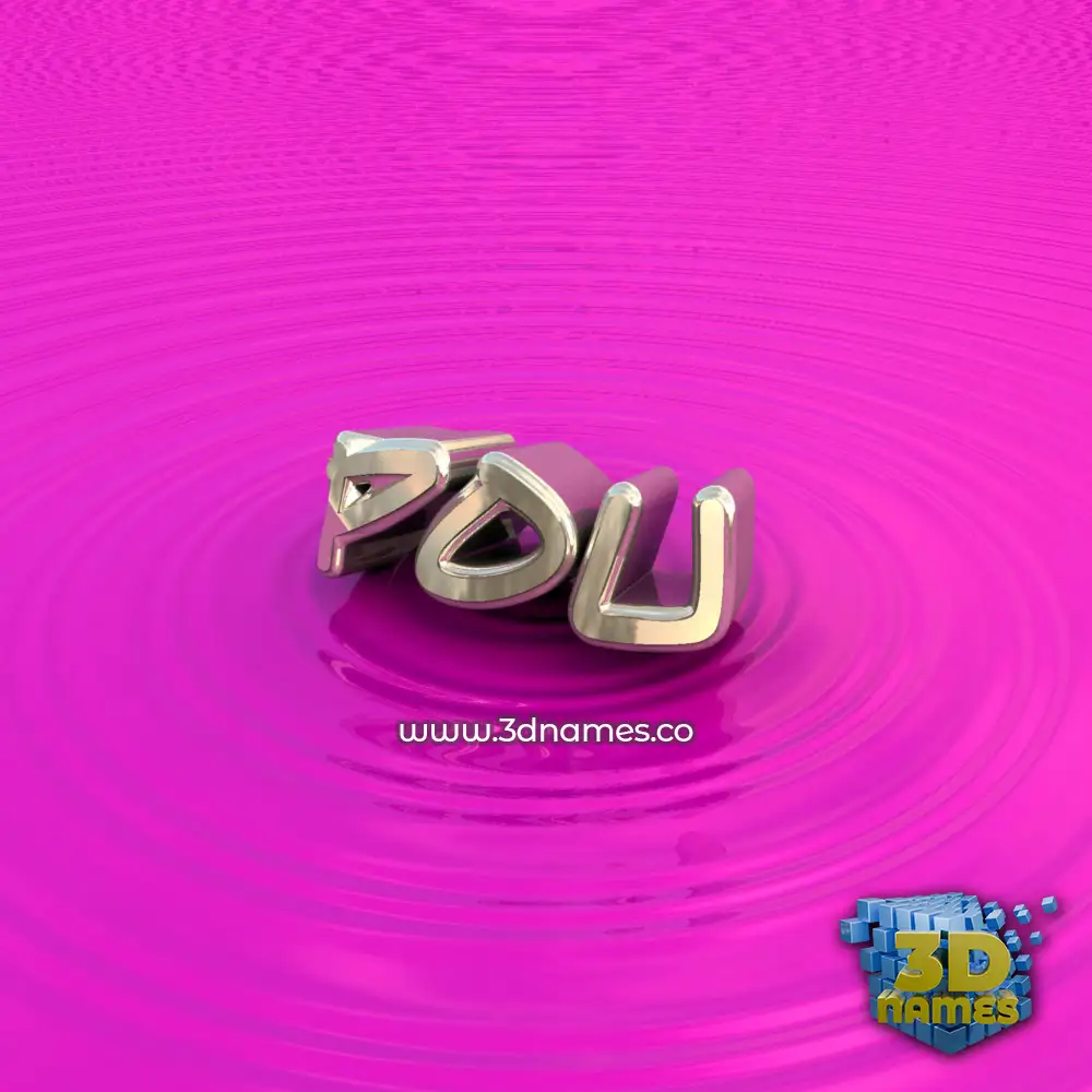 pou in Pink Graffiti style - 3D name wallpaper