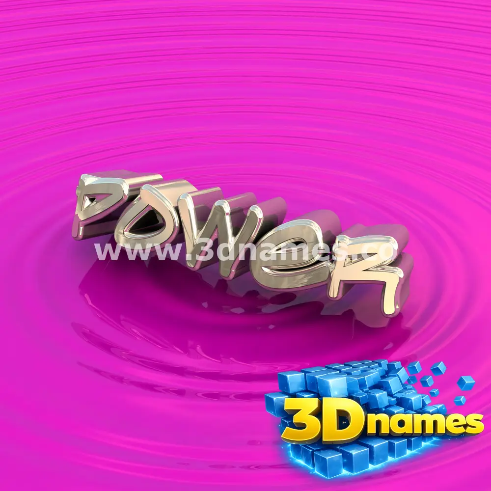 power in Pink Graffiti style - 3D name wallpaper