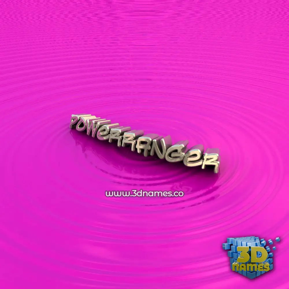 powerranger in Pink Graffiti style - 3D name wallpaper