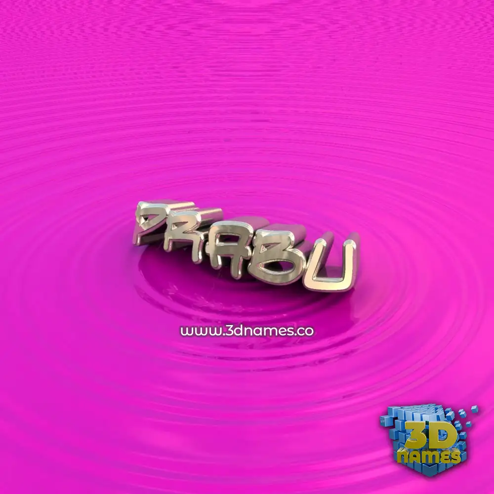 prabu in Pink Graffiti style - 3D name wallpaper