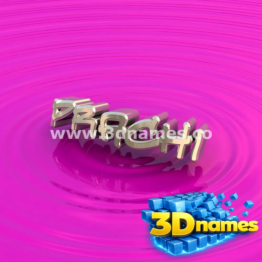 prachi in Pink Graffiti style - 3D name wallpaper
