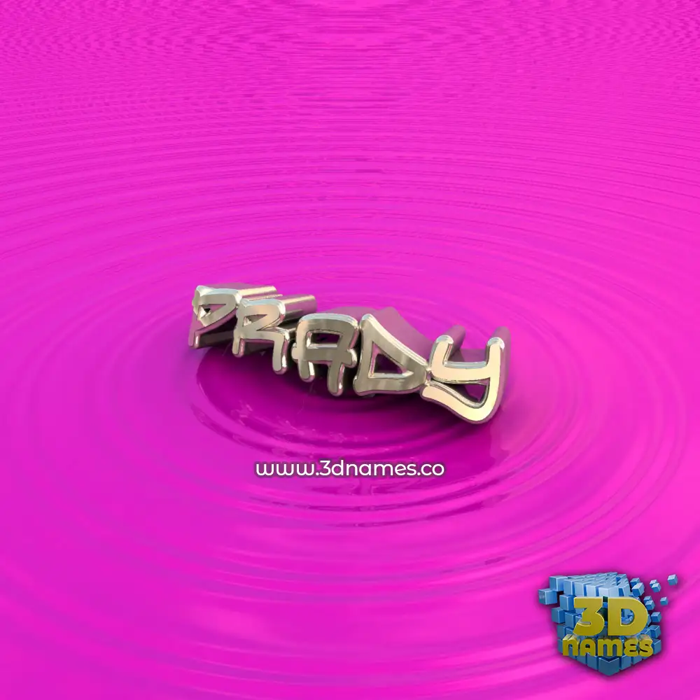 prady in Pink Graffiti style - 3D name wallpaper