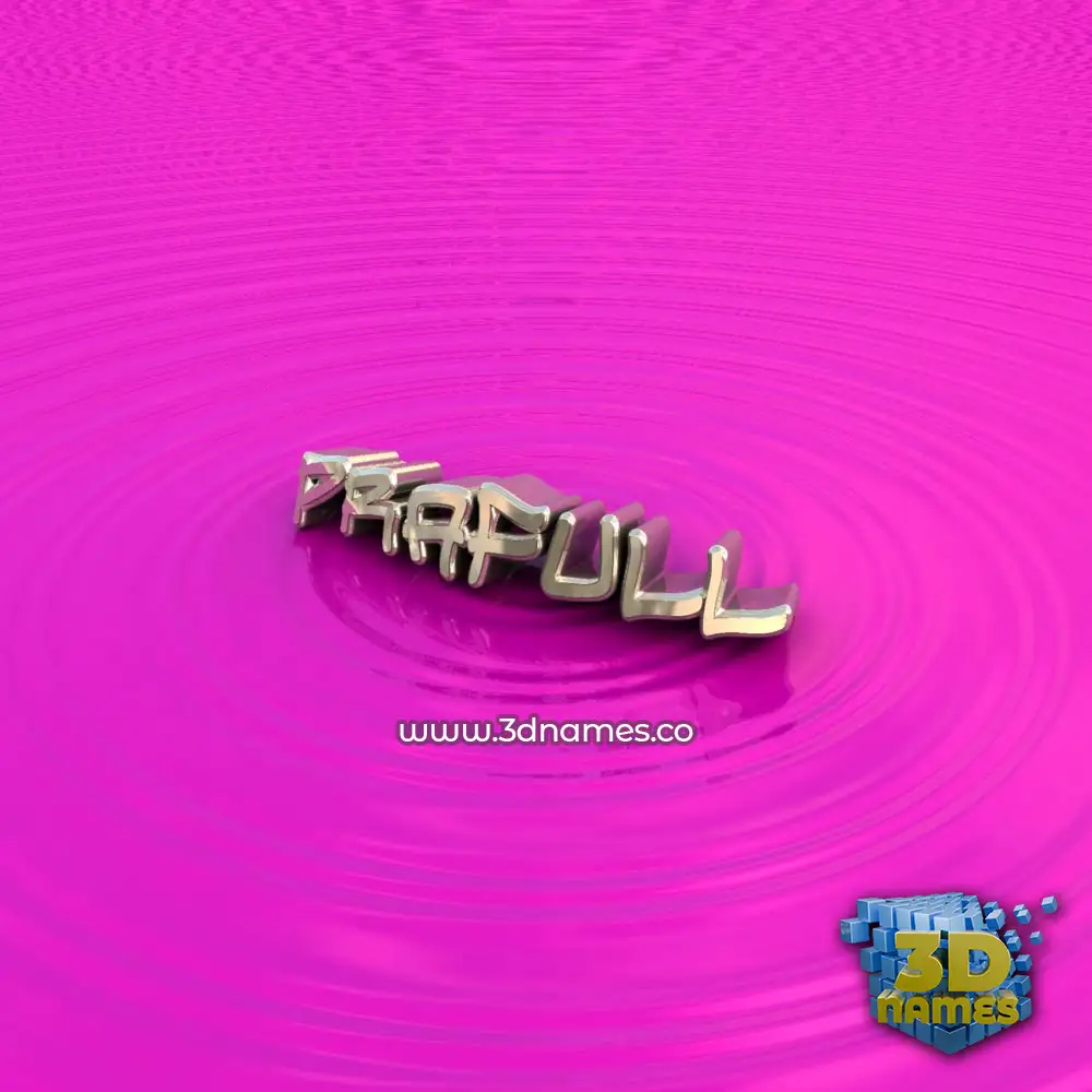 prafull in Pink Graffiti style - 3D name wallpaper
