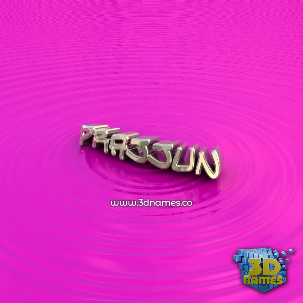 prajjun in Pink Graffiti style - 3D name wallpaper