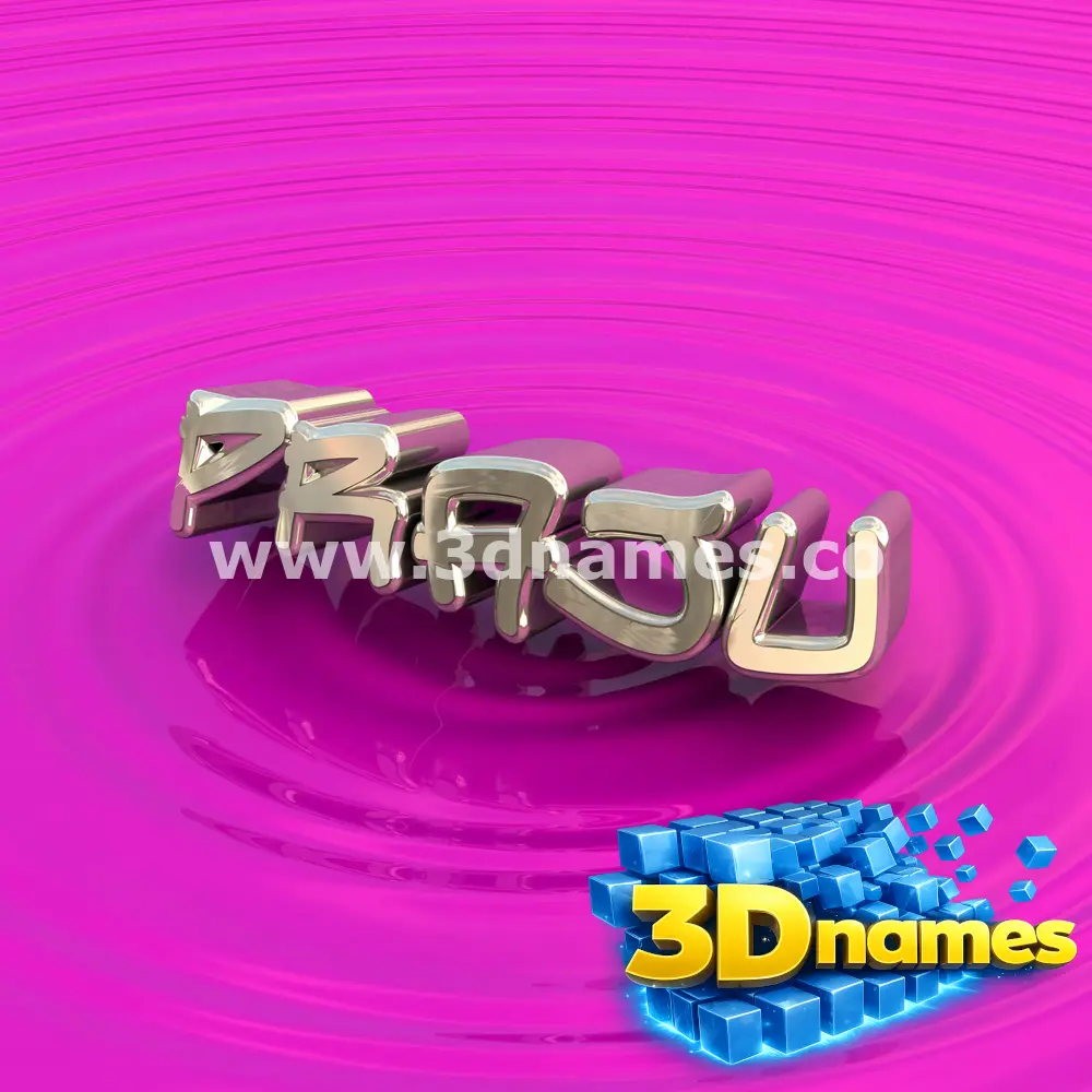 praju in Pink Graffiti style - 3D name wallpaper