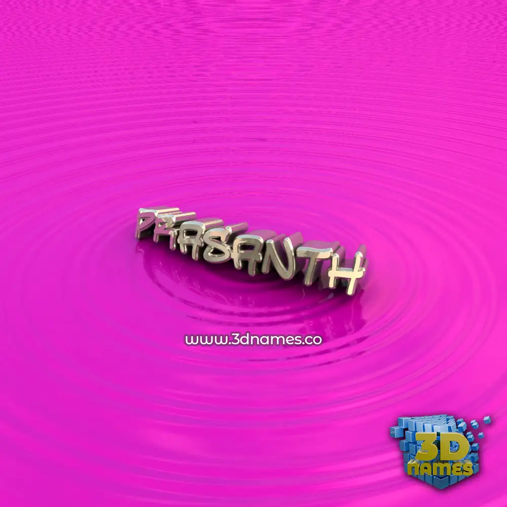 prasanth in Pink Graffiti style - 3D name wallpaper