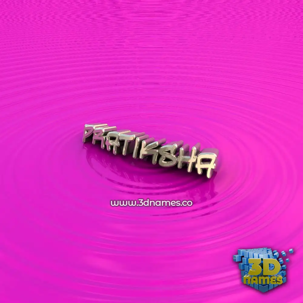 pratiksha in Pink Graffiti style - 3D name wallpaper