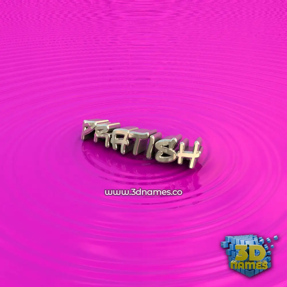 pratish in Pink Graffiti style - 3D name wallpaper