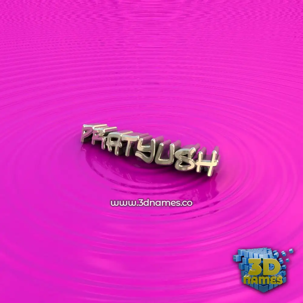 pratyush in Pink Graffiti style - 3D name wallpaper