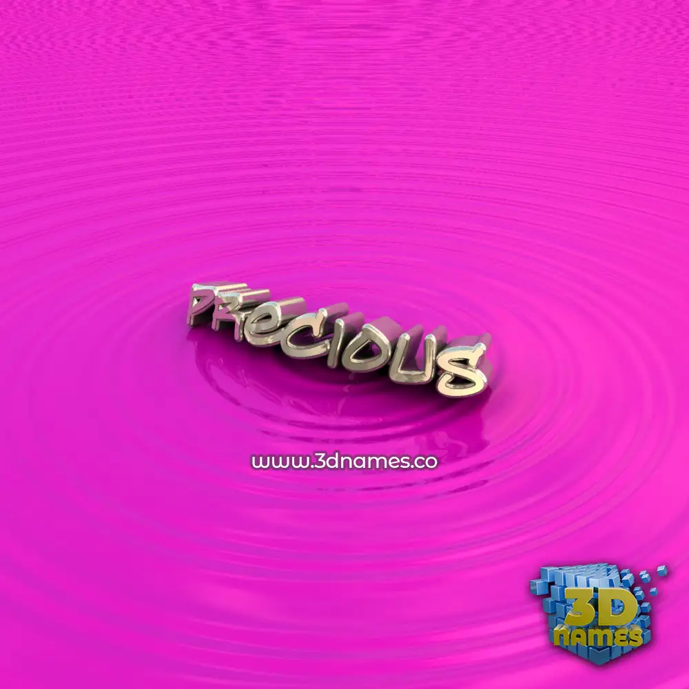 precious in Pink Graffiti style - 3D name wallpaper