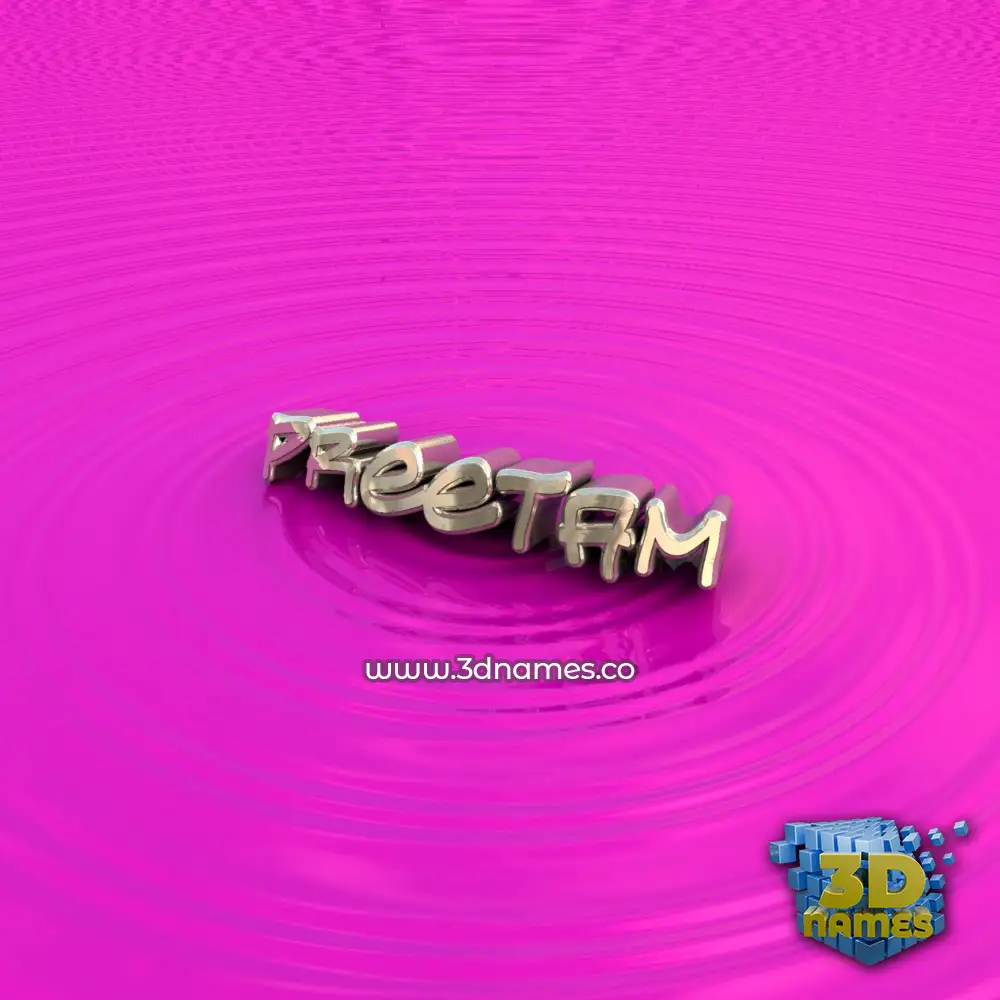 preetam in Pink Graffiti style - 3D name wallpaper
