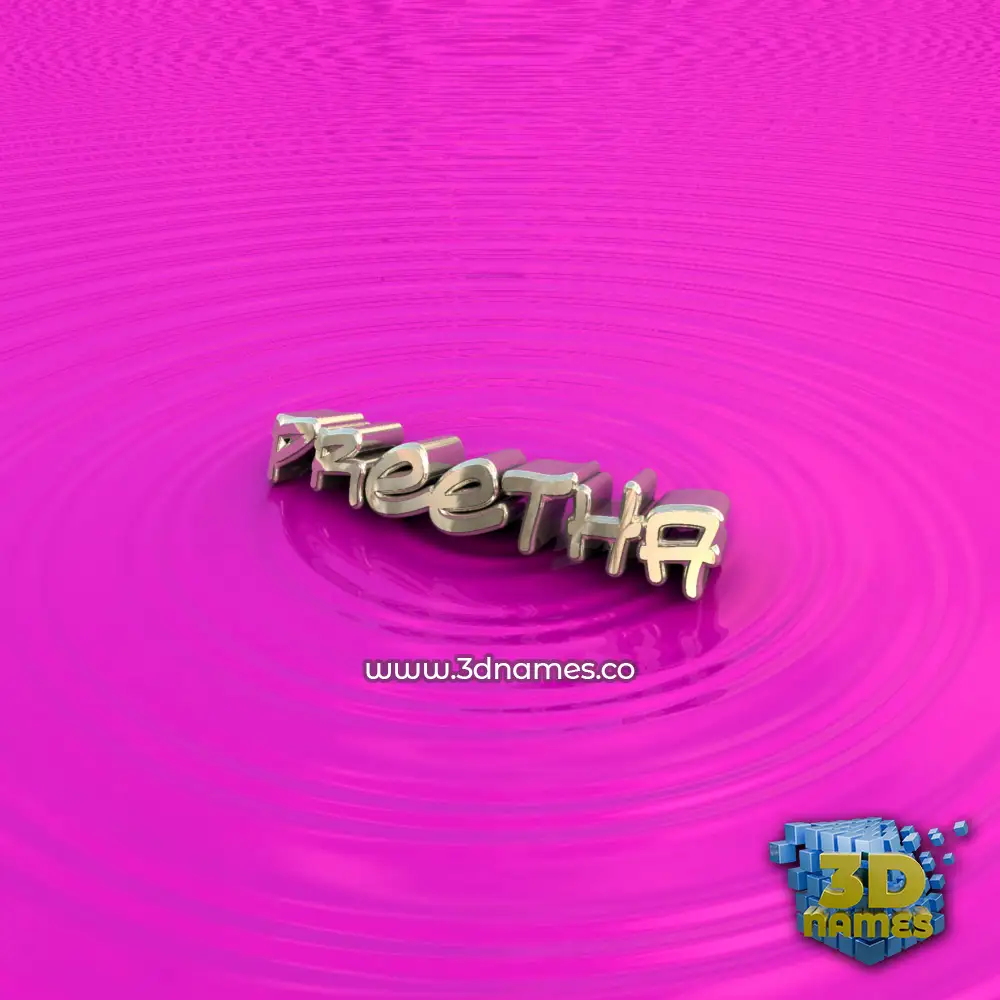 preetha in Pink Graffiti style - 3D name wallpaper