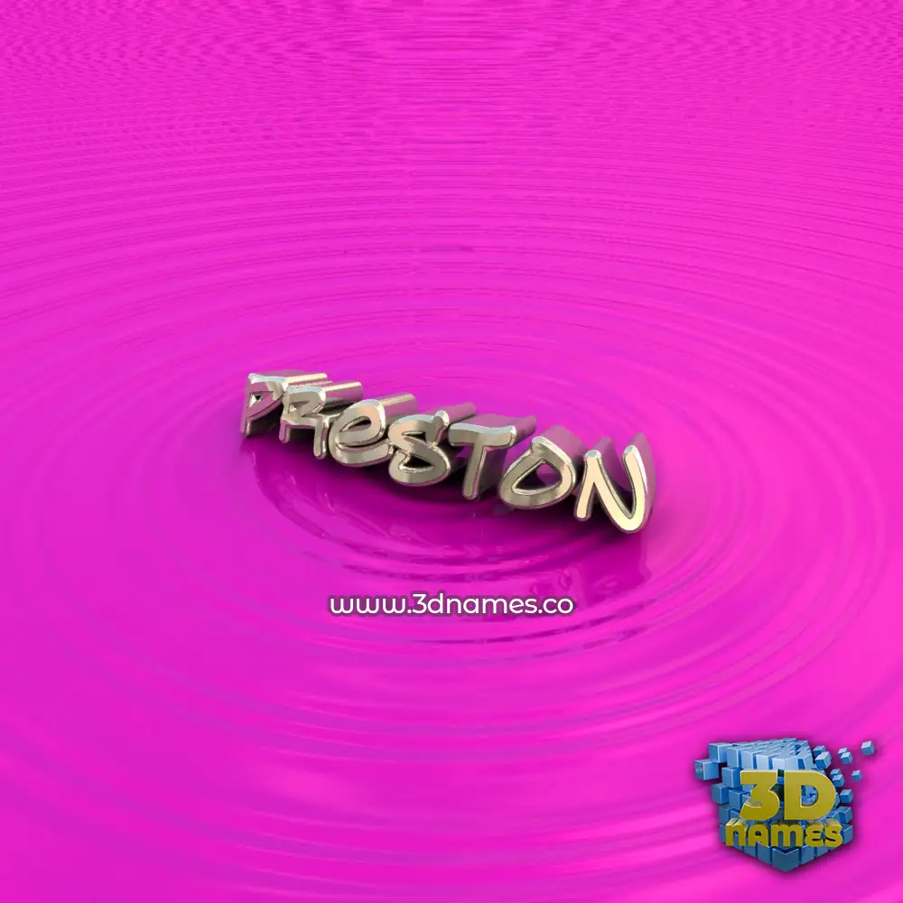 preston in Pink Graffiti style - 3D name wallpaper