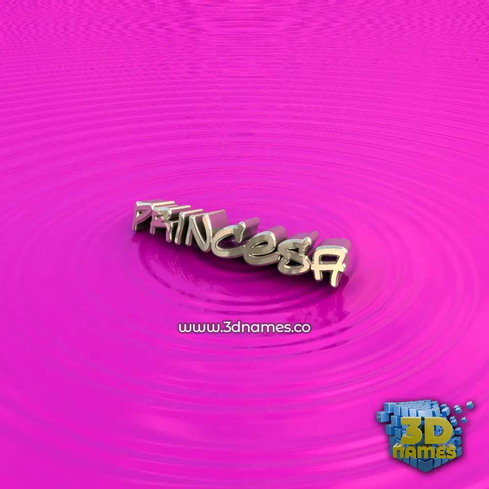 princesa in Pink Graffiti style - 3D name wallpaper