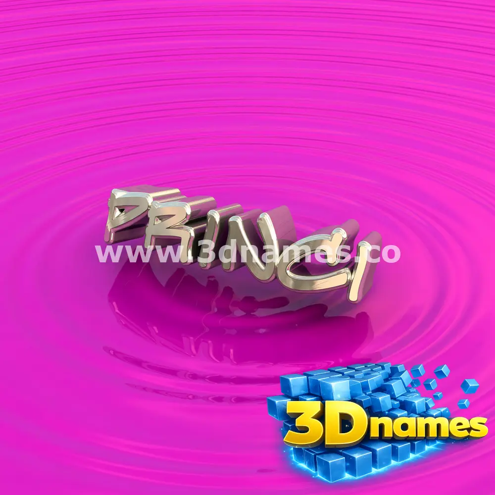 princi in Pink Graffiti style - 3D name wallpaper