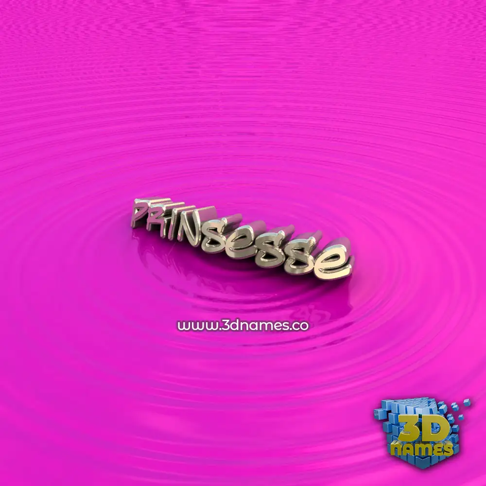 prinsesse in Pink Graffiti style - 3D name wallpaper