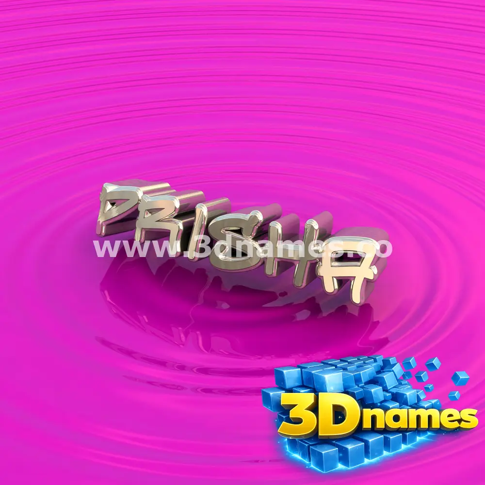 prisha in Pink Graffiti style - 3D name wallpaper