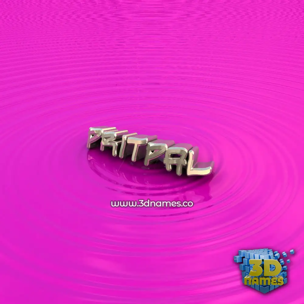 pritpal in Pink Graffiti style - 3D name wallpaper