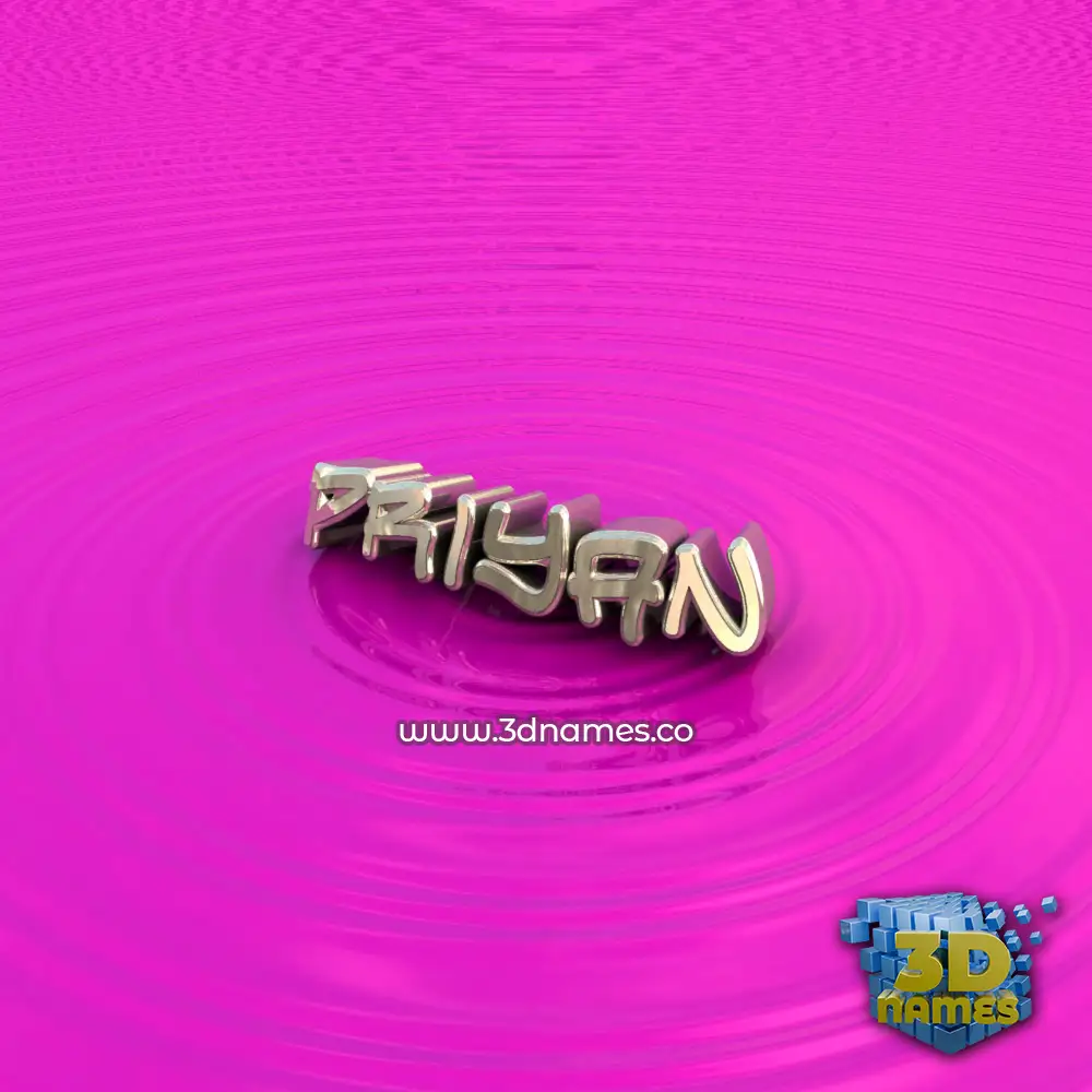 priyan in Pink Graffiti style - 3D name wallpaper