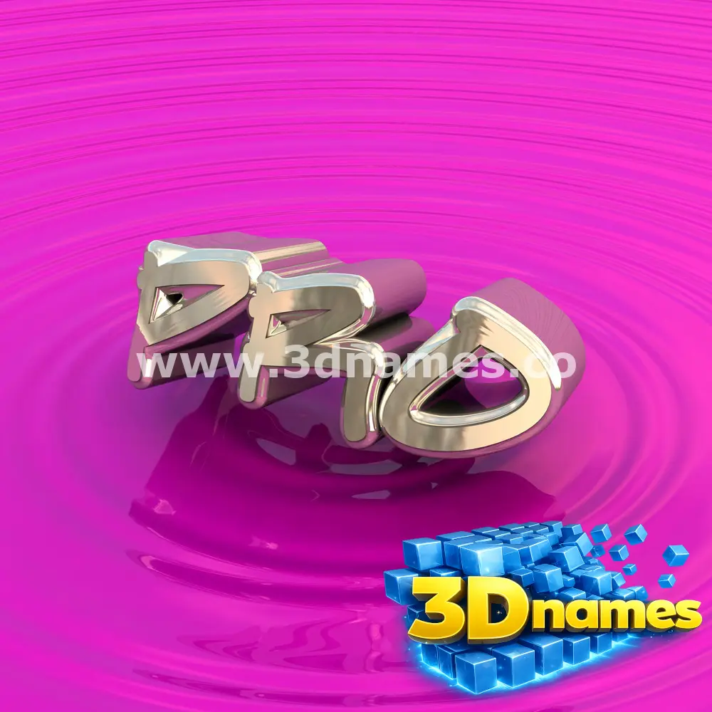 pro in Pink Graffiti style - 3D name wallpaper