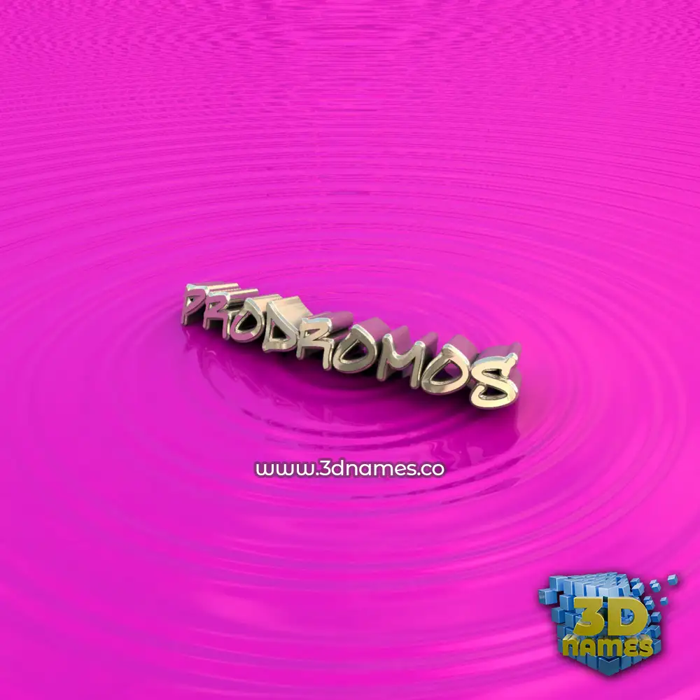 prodromos in Pink Graffiti style - 3D name wallpaper