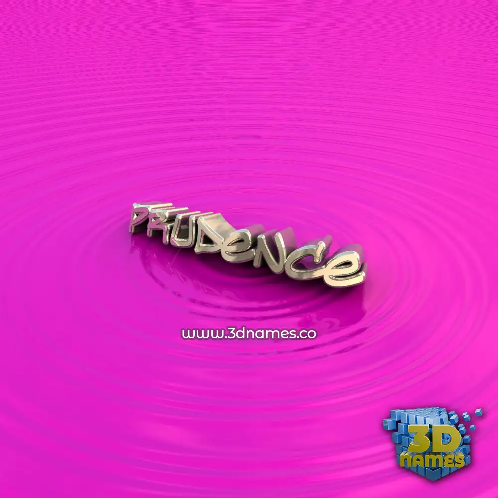prudence in Pink Graffiti style - 3D name wallpaper