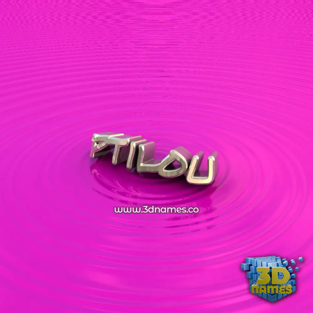 ptilou in Pink Graffiti style - 3D name wallpaper