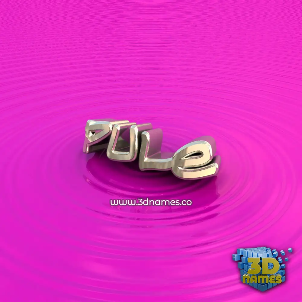 pule in Pink Graffiti style - 3D name wallpaper