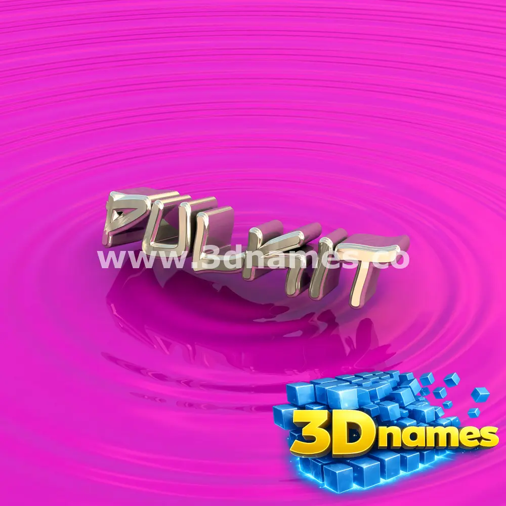 pulkit in Pink Graffiti style - 3D name wallpaper